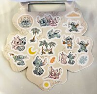 Lilo&Stitch Bubble Sticker Aufkleber Buch mit Angel, Stitch, Schrulle und seine Freunde über 50 Sticker blau pink
