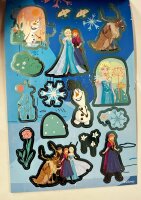 Frozen Eiskönigin Aufkleber Buch mit Anna, Elsa, Olaf und seine Freunde über 50 Sticker blau pink