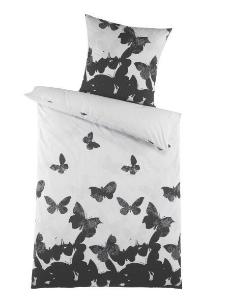 Optidream Renforcé Bettwäsche 135 x 200 cm Bettbezug Kopfkissenbezug 80 x 80 cm Mariposa