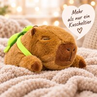 Capybara Kuscheltier braun Figur Plüsch 24 cm Plüsch Capybara mit Schildkröten Rucksack