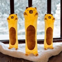 Capybara Kuscheltier Kissen braun Figur Plüsch 63 cm Plüsch Kuschelkissen Zuglufttier