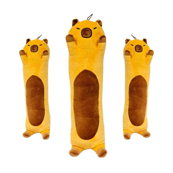 Capybara Kuscheltier Kissen braun Figur Plüsch 83 cm Plüsch Kuschelkissen Zuglufttier