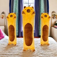 Capybara Kuscheltier Kissen braun Figur Plüsch 83 cm Plüsch Kuschelkissen Zuglufttier