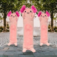 Axolotl Kuscheltier Kissen rosa pink Figur Plüsch 63 cm Plüsch Kuschelkissen Zuglufttier