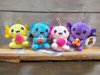 Axolotl Kuscheltier Echse Molch Figur Plüsch 12 cm Plüsch lila Pizza