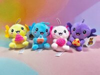 Axolotl Kuscheltier Echse Molch Figur Plüsch 12 cm Plüsch lila Pizza