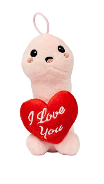 Plüsch Penis Herz Mr. Sexy Kuscheltier 15 cm rosa Junggesellenabschied Geschenk