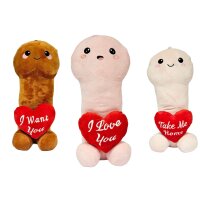 Plüsch Penis Herz Mr. Sexy Kuscheltier 47 cm braun...