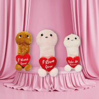 Plüsch Penis Herz Mr. Sexy Kuscheltier 47 cm braun Junggesellenabschied Geschenk