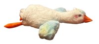 Ente Kuscheltier Kissen Figur Plüsch 42 cm Plüsch Kuschelkissen Flugente Gans weiß blau