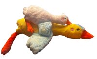 Ente Kuscheltier Kissen Figur Plüsch 42 cm Plüsch Kuschelkissen Flugente Gans weiß blau