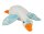 Ente Kuscheltier Kissen Figur Plüsch 42 cm Plüsch Kuschelkissen Flugente Gans weiß blau