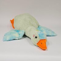 Ente Kuscheltier Kissen Figur Plüsch 72 cm Plüsch Kuschelkissen Flugente Gans grün blau
