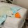 Ente Kuscheltier Kissen Figur Plüsch 72 cm Plüsch Kuschelkissen Flugente Gans grün blau
