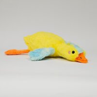 Ente Kuscheltier Kissen Figur Plüsch 72 cm Plüsch Kuschelkissen Flugente Gans gelb blau