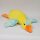 Ente Kuscheltier Kissen Figur Plüsch 72 cm Plüsch Kuschelkissen Flugente Gans gelb blau