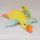 Ente Kuscheltier Kissen Figur Plüsch 72 cm Plüsch Kuschelkissen Flugente Gans gelb blau