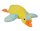 Ente Kuscheltier Kissen Figur Plüsch 72 cm Plüsch Kuschelkissen Flugente Gans gelb blau