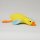 Ente Kuscheltier Kissen Figur Plüsch 72 cm Plüsch Kuschelkissen Flugente Gans gelb blau