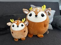 Rentier Kuscheltier Kissen Reh Kawaii braun Figur Plüsch 20 cm Plüsch Kuschelkissen