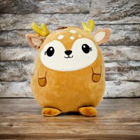 Rentier Kuscheltier Kissen Reh Kawaii braun Figur Plüsch 20 cm Plüsch Kuschelkissen