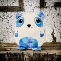 Yeti Kuscheltier Kissen Kawaii weiß blau Figur...