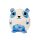Yeti Kuscheltier Kissen Kawaii weiß blau Figur Plüsch 20 cm Plüsch Kuschelkissen