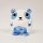 Yeti Kuscheltier Kissen Kawaii weiß blau Figur Plüsch 20 cm Plüsch Kuschelkissen