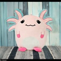 Axolotl Kuscheltier Kissen Kawaii pink Figur Plüsch 35 cm Plüsch Kuschelkissen