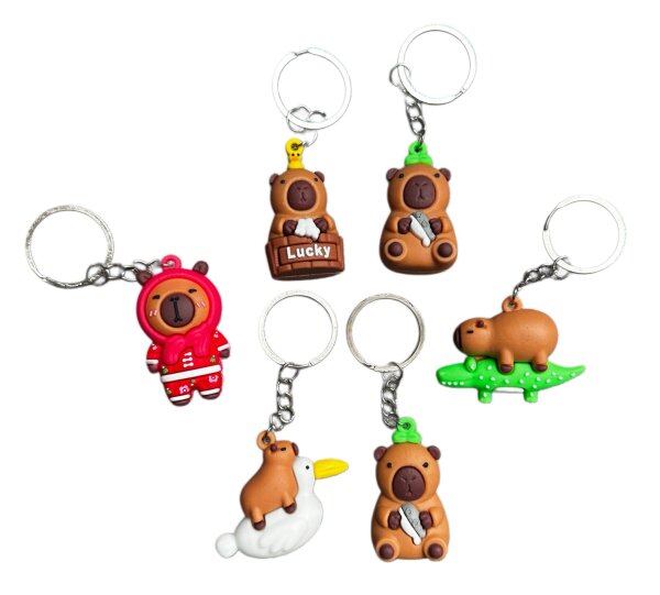 Capybara Anhänger Key Chain 4 cm Glücksbringer unsortiert nicht wählbar