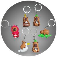 Capybara Anhänger KeyChain 4 cm Glücksbringer unsortiert nicht wählbar
