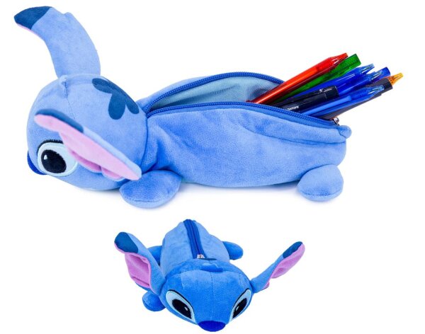 Lilo&Stitch Plüsch Etui Federmäppchen Schlampermäppchen Make-up Tasche 25 cm - Schminktasche Design Stitch