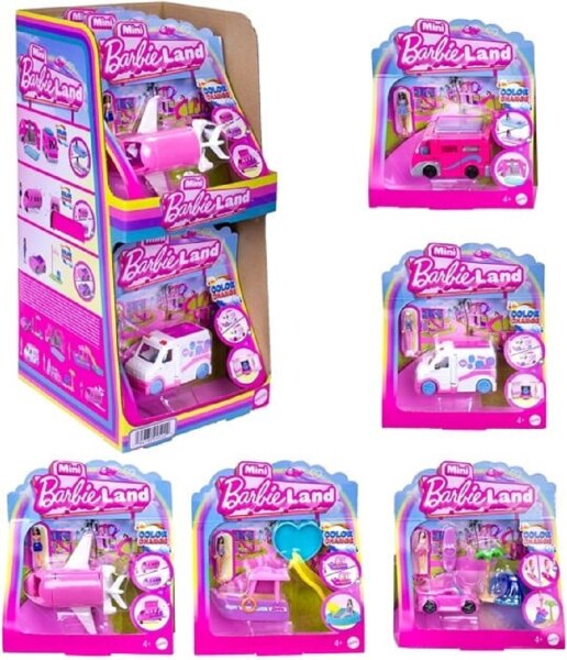 Mini BarbieLand Spielset mit Fahrzeug & Puppe – Farbwechsel Effekt unsortiert