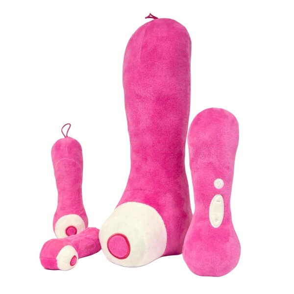 Satisfying Kuscheltier Dildo Vibrator Figur Pl&uuml;sch 30 cm Pl&uuml;sch rosa pink