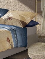 Irisette Seersucker Bettwäsche Set Easy 8163 1 Deckenbezug 135x200 cm + 1 Kissenbezug 80x80 cm blau