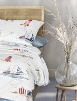 Irisette Seersucker Bettwäsche Set Easy 8329 1 Deckenbezug 155x220 cm + 1 Kissenbezug 80x80 cm bunt