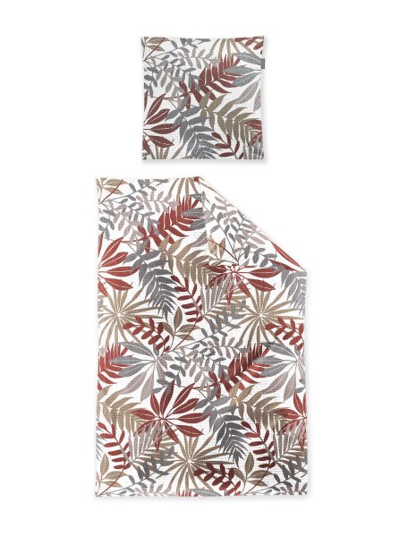 Irisette Seersucker Bettwäsche Set Easy 8579 1 Deckenbezug 140x200 cm + 1 Kissenbezug 90x70 cm rot