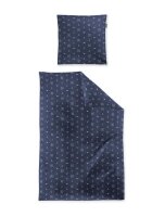 Irisette Seersucker Bettwäsche Set Easy 8603 1 Deckenbezug 155x220 cm + 1 Kissenbezug 80x80 cm blau