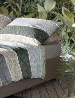 Irisette Seersucker Bettwäsche Set Easy 8608 1 Deckenbezug 140x200 cm + 1 Kissenbezug 90x70 cm grün