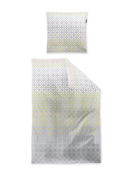 Irisette Seersucker Bettwäsche Set Easy 8614 1 x Bettbezug 155x220 cm + 1 x Kissenbezug 80x80 cm grau