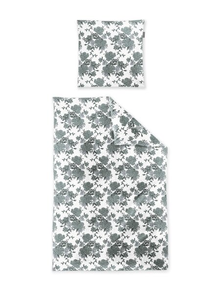 Irisette Seersucker Bettwäsche Set Easy-HK 8618 1 Deckenbezug 135x200 cm + 1 Kissenbezug 80x80 cm grün