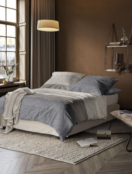 Irisette Edel-Feinbiber Bettwäsche Set Koala 8430 1 Deckenbezug 135x200 cm + 1 Kissenbezug 80x80 cm natur