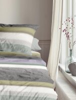 Irisette Edel-Feinbiber Bettwäsche Set Koala 8617 1 Deckenbezug 155x220 cm + 1 Kissenbezug 80x80 cm grün