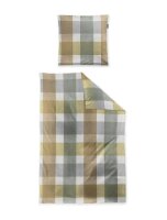 Irisette Edel-Feinbiber Bettwäsche Set Koala 8622 1 Deckenbezug 140x200 cm + 1 Kissenbezug 90x70 cm goldfarben