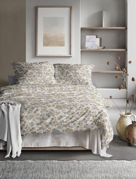 Irisette Edel-Feinbiber Bettwäsche Set Koala 8629 1 Deckenbezug 135x200 cm + 1 Kissenbezug 80x80 cm goldfarben