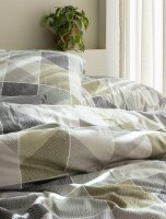 Irisette Edel-Feinbiber Bettwäsche Set Koala 8646 1 Deckenbezug 135x200 cm + 1 Kissenbezug 80x80 cm grün