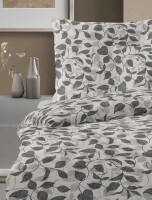 Irisette Edel-Feinbiber Bettwäsche Set Koala-HK 8588 1 Deckenbezug 140x200 cm + 1 Kissenbezug 90x70 cm grau