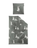 Irisette Edel-Feinbiber Bettwäsche Set Koala-J 8654 1 Deckenbezug 140x200 cm + 1 Kissenbezug 90x70 cm grün