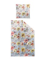 Irisette Lyocell-Satin Bettwäsche Set Lotus 8538 1 Deckenbezug 155x220 cm + 1 Kissenbezug 80x80 cm blau