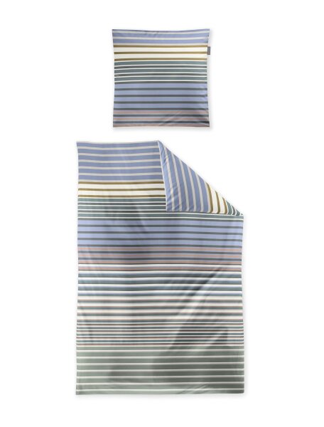 Irisette Lyocell-Satin Bettwäsche Set Lotus 8578 1 Deckenbezug 140x200 cm + 1 Kissenbezug 90x70 cm blau